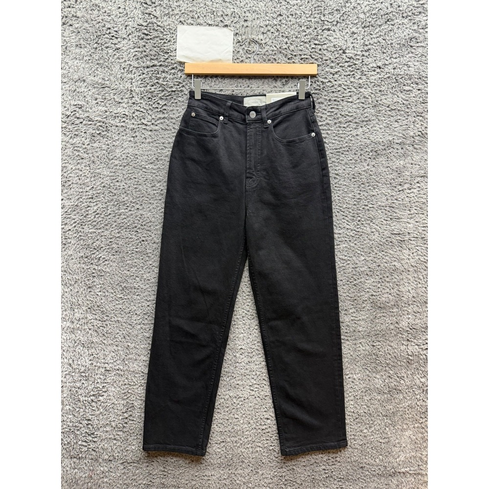 NWT Everlane Organic Cotton The Curvy Way-High Denim Jeans Black Womens Size 26